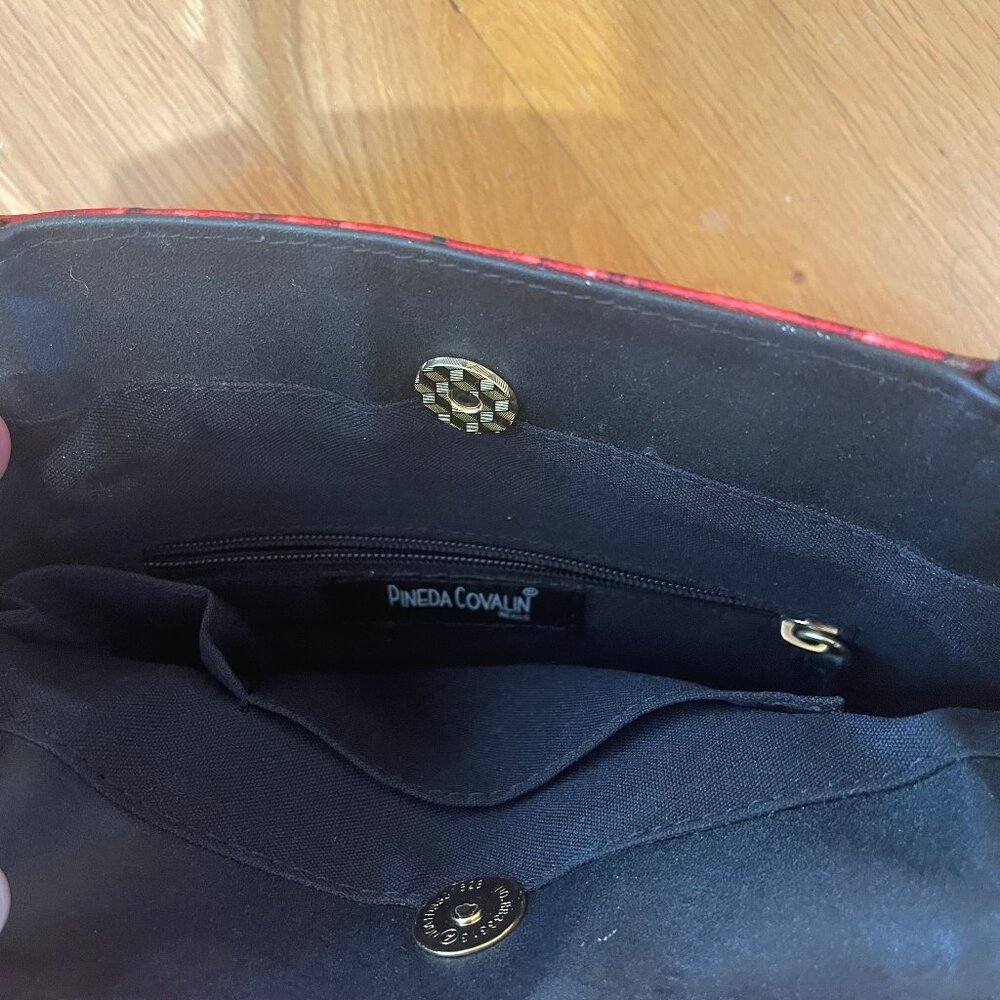Pineda Covalin Red Floral Purse - Picture 2 of 4